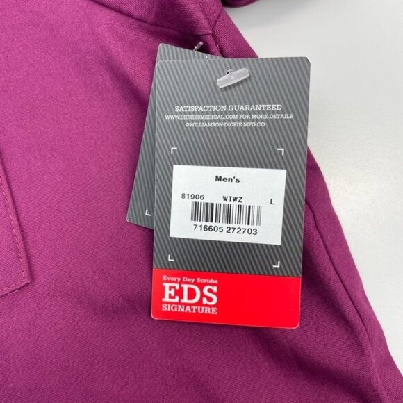 NWT DICKIES EDS Signature Men's V-Neck Solid Scrub Top Sz Large - Picture 4 of 5